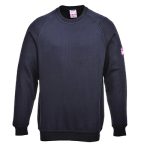 FR12 - Flame Resistant Anti-Static Long Sleeve Sweatshirt Navy