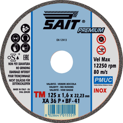 PMUC approved slitting disc